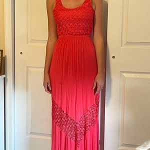Pink maxi dress